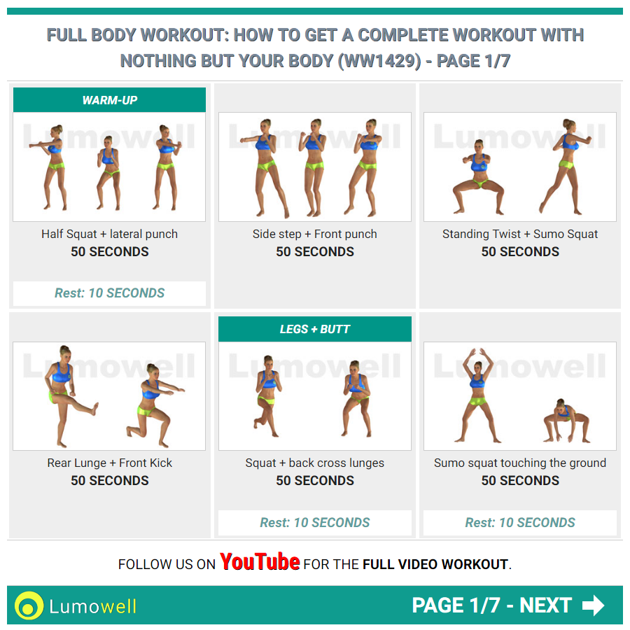 Full Body Workout Chart